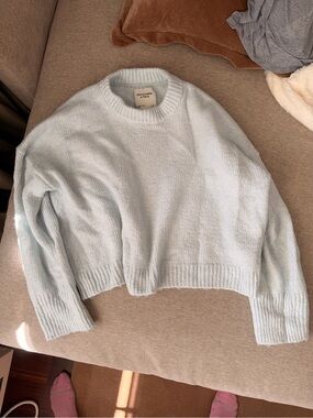 Abercrombie & Fitch Pale Blue Crewneck Sweater